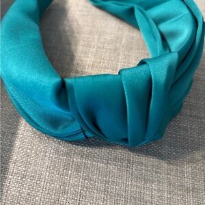 Elegant Satin Turquoise Headband